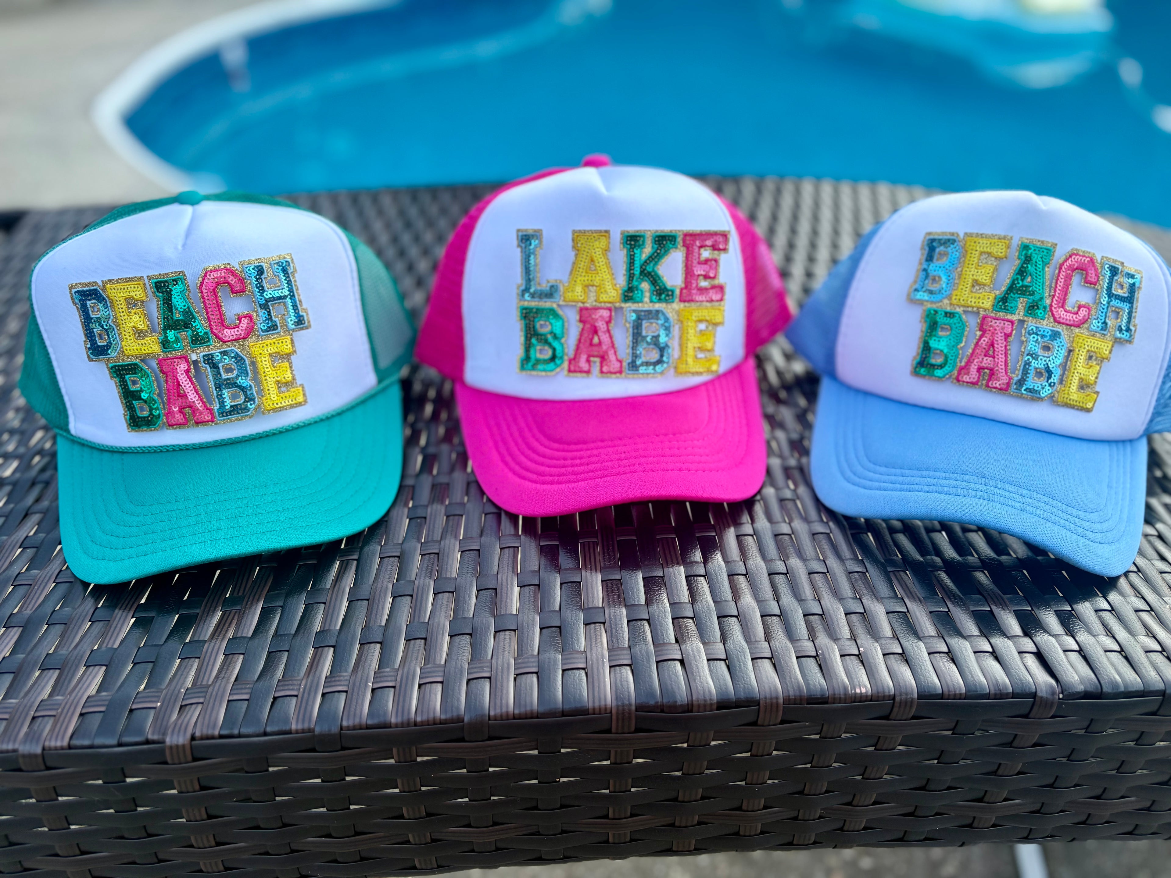 Sparkle Beach or Lake Babe trucker hat
